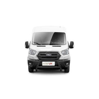 PARE BUFFLE-FORD-TRANSIT-2019-AUJOURD'HUI- HOMOLOGUE INOX NOIR - BARRE DE RENFORT