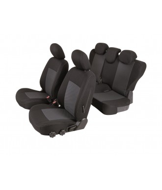 Housses de siège deux-colorés pour Hyundai i20 - noir gris foncè