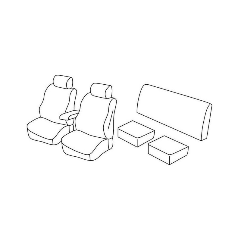 Housse De Siège Auto 9 Pièces Pour Isuzu D-Max 2015-2025 - Cuir PU Imperméable - Confortable Et Compatible Airbags