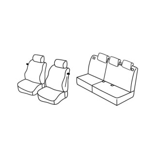 Housses siege auto sur-mesure tissus-FIAT PUNTO 3 PORTES-2012-2018