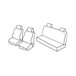 Housses siege auto sur-mesure tissus-FIAT PUNTO 5 PORTES-2001-2009