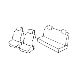 Housses siege auto sur-mesure tissus-FIAT PUNTO 5 PORTES-2001-2009