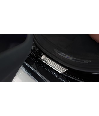 seuil de porte-BMW X6-2019-AUJOURD'HUI-INOX NOIR 4 PIECES