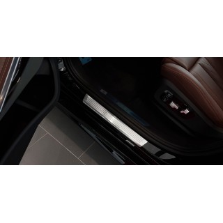 seuil de porte-BMW X6-2019-AUJOURD'HUI-INOX NOIR 4 PIECES