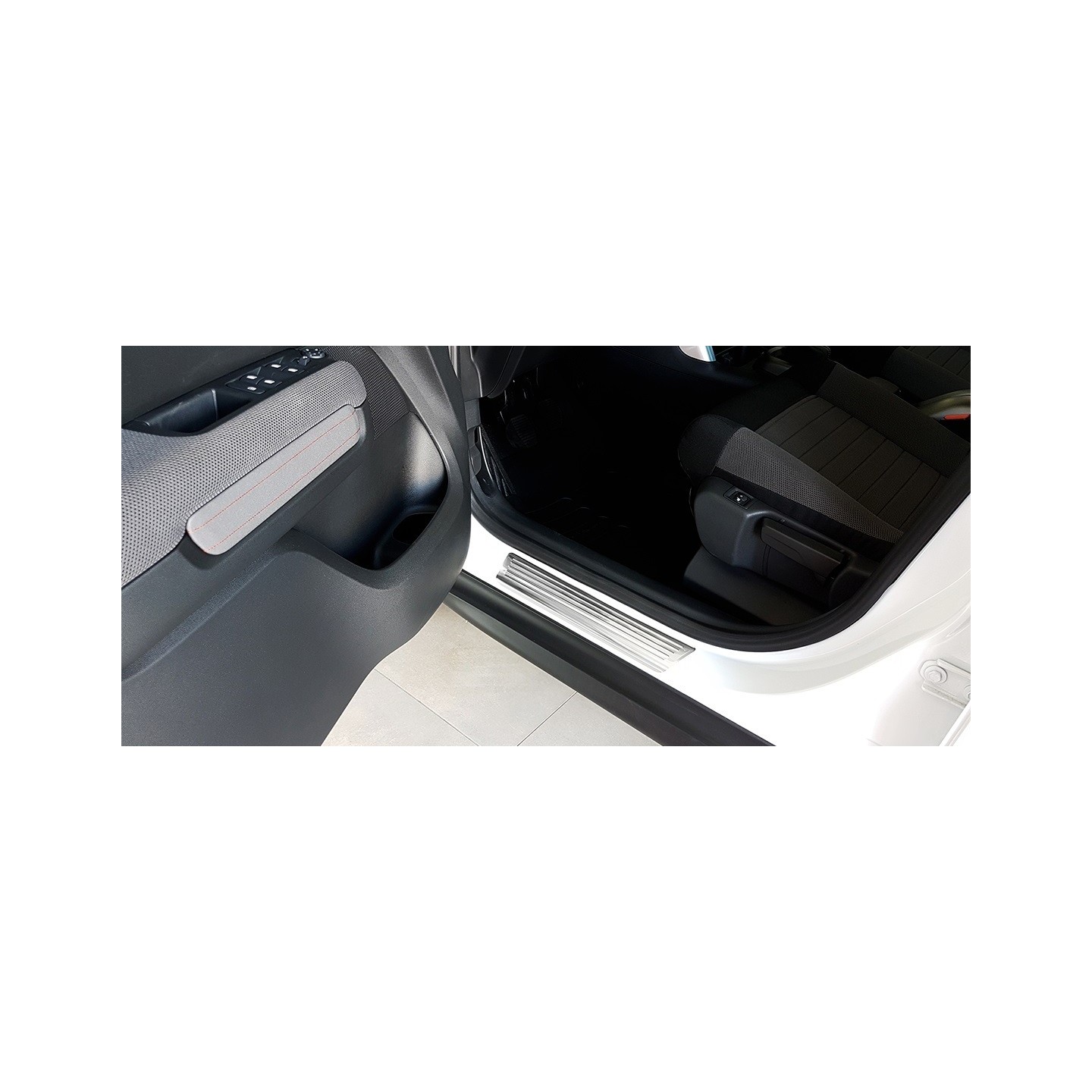 Protège-Seuils De Porte Pour Citroën C3 Aircross 2017-2025 - Adhésif Fibre De Carbone - Anti-Rayures