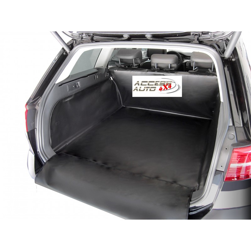  Voiture Cuir Tapis de Coffre pour Land Rover Discovery  Sport(7seats) 2016-2021,Cuir Anti Rayures Coffre Doublure Imperméable  Antidérapant Protection Coffre,Allblack