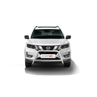 PARE BUFFLE-NISSAN-X-TRAIL-2018-AUJOURD'HUI- HOMOLOGUE INOX - BARRE DE RENFORT