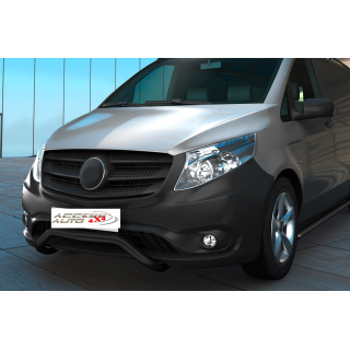 PARE BUFFLE-MERCEDES-VITO-W447-2014-AUJOURD'HUI-NOIR HOMOLOGUE - protection basse 1