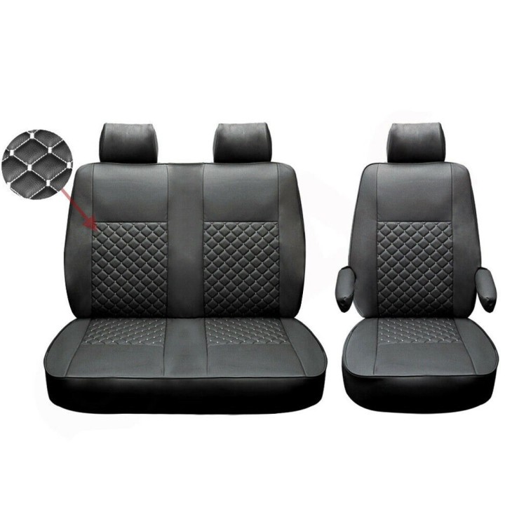 Housses De Siège Avant Pour Renault Master 2010-2024 - Tissu Respirant, Antidérapant, Protection Facile à Installer