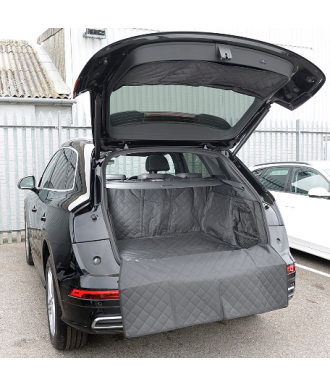  Tapis De Coffre en Cuir de Voiture, pour 2018 Audi SQ5 II SUV  Cuir Anti Rayures Coffre Doublure Imperméable Antidérapant Protection Coffre ,A