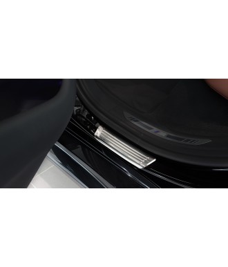 Seuil de porte-BMW X6-2019 AUJOURD'HUI-INOX NOIR 4 PIECES