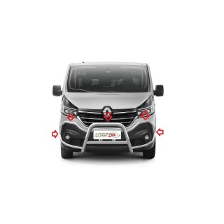 PARE BUFFLE-RENAULT TRAFIC -2019-AUJOURD'HUI-HOMOLOGUE INOX Integral