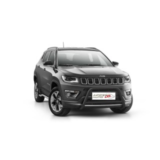 PARE BUFFLE-JEEP COMPASS -2017-AUJOURD'HUI-HOMOLOGUE INOX NOIR- Barre renfort