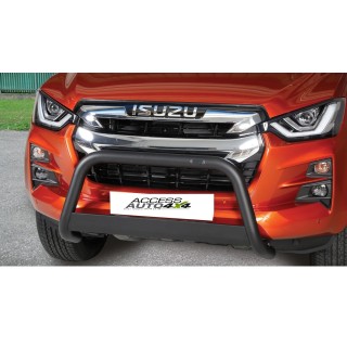 PARE BUFFLE-ISUZU-D-MAX-2021-AUJOURD'HUI- HOMOLOGUE INOX NOIR - Barre de Renfort