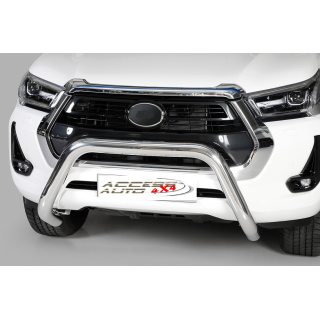 PARE BUFFLE-TOYOTA-HI-LUX-2021-AUJOURD'HUI- HOMOLOGUE INOX  76 mm