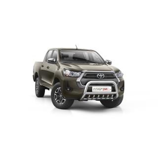 PARE BUFFLE-TOYOTA-HI-LUX-2021-AUJOURD'HUI-HOMOLOGUE INOX  - GRILLE