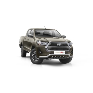 PARE BUFFLE-TOYOTA-HI-LUX-2021-AUJOURD'HUI-HOMOLOGUE INOX - PROTECTION BASSE - GRILLE