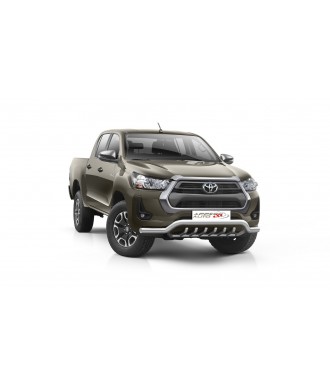 PARE BUFFLE-TOYOTA-HI-LUX-2021-AUJOURD'HUI-HOMOLOGUE INOX - PROTECTION BASSE - GRILLE
