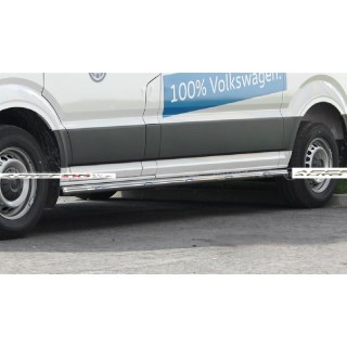 marche pieds VOLKSWAGEN CRAFTER L4 2017-AUJOURD'HUI INOX Tubulaire - LED empattement 4490mm