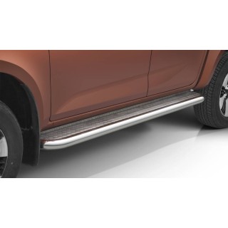 Marche pieds-ISUZU-D-MAX-DOUBLE CABINE-2021-AUJOURD'HUI Inox PLAT PR