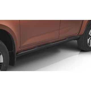 Marche pieds-ISUZU-D-MAX-DOUBLE CABINE-2021-AUJOURD'HUI Inox NOIR Tubulaire PR02