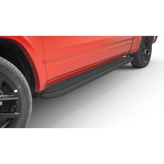 marche pieds-FORD-RANGER-DOUBLE CABINE 2012-AUJOURD'HUI-INOX NOIR Plat PR