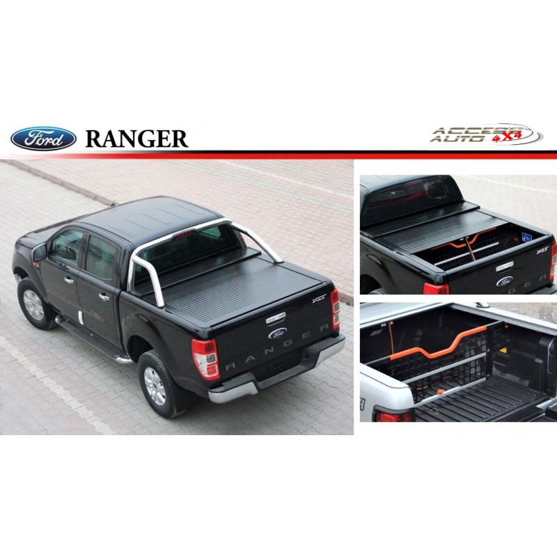 COUVRE-BENNE-COULISSANT-FORD-RANGER-XLT DOUBLE-CABINE-2012-2018