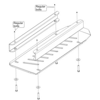 PROTEGE CARTER-VOLKSWAGEN-T5-2003-2015-RADIATEUR ACIER 3mm