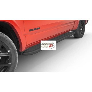 marche pieds-DODGE RAM 1500-2019-AUJOURD'HUI-INOX PLAT PR Noir