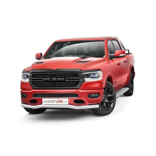 PARE BUFFLE-DODGE RAM 1500-2019-AUJOURD'HUI- HOMOLOGUE INOX 76mm protection basse