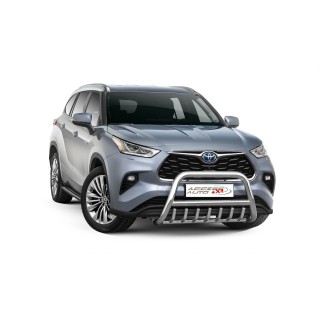 PARE BUFFLE-TOYOTA HIGLANDER-2021-AUJOURD'HUI- HOMOLOGUE INOX -grille protection