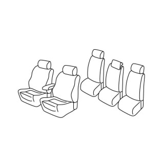 Housses siege auto VOLKSWAGEN-TOURAN-HIGHLINE-5-PLACES-2003-2010