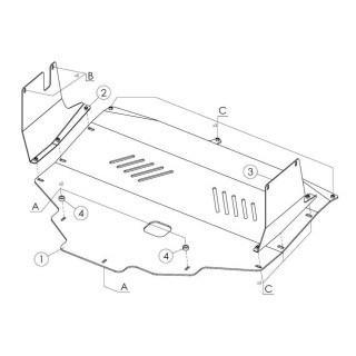 PROTEGE CARTER-RENAULT-MASTER-2019-AUJOURD'HUI-MOTEUR ALUMINIUM 5mm