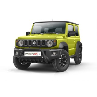 PARE BUFFLE-SUZUKI-JIMNY-2018-AUJOURD'HUI- HOMOLOGUE INOX NOIR - GRILLE