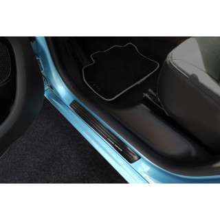 seuil de porte RENAULT ZOE 2019-AUJOURD'HUI-INOX NOIR 4 PIECES