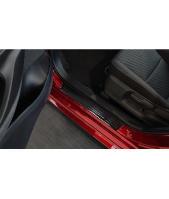 seuil de porte TOYOTA YARIS 2020 AUJOURD'HUI INOX NOIR 4 PIECES - Access Utilitaire - Vente en ligne d'accessoires auto et Véhicules Utilitaires