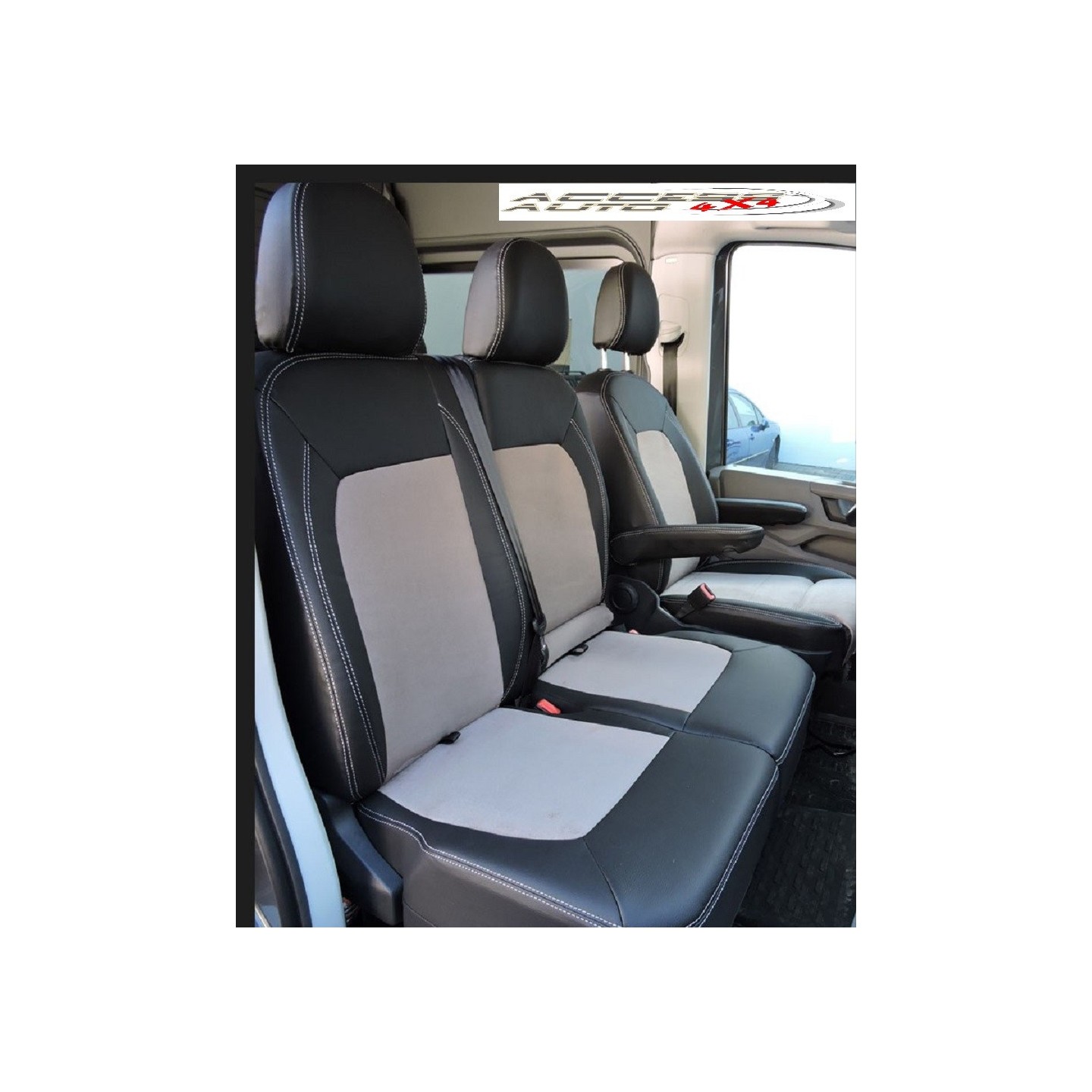 Accesoire Utilitaire Van Housses De Siège Sur Mesure Accesorionline - Pour Partner/Berlingo/Proace City/Combo E Van 2019+ - 3 Places Housse Siège Auto Berlingo