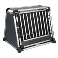 Cage De Transport Pour Animaux – Aluminium Léger, 50x54x69 Cm, Porte Verrouillable, Tapis Inclus – Pour Chien, Chat, Lapin