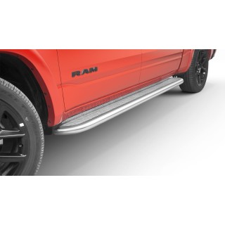 marche pieds-DODGE RAM 1500-2019-AUJOURD'HUI-INOX PLAT PR Chrome