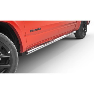 marche pieds-DODGE RAM 1500-2019-AUJOURD'HUI-INOX Tubulaire 76mm Chrome