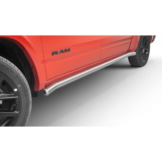 marche pieds-DODGE RAM 1500-2019-AUJOURD'HUI-INOX Tubulaire 76mm Chrome