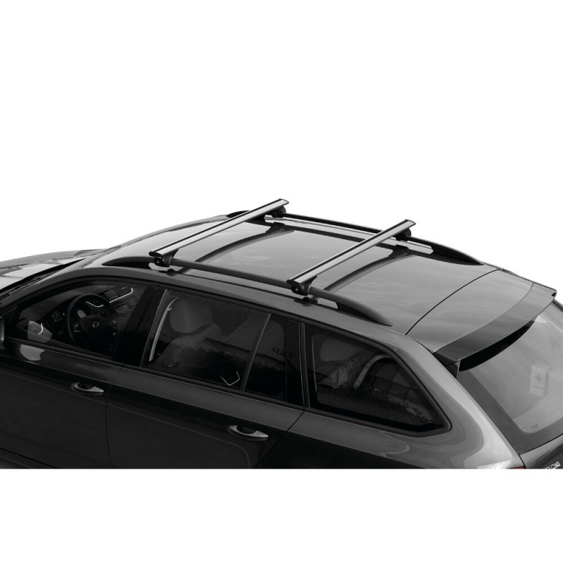 Compatible avec Peugeot 308 SW 5P 2008 Barres de toit de voiture 110 cm  Barre de toit pour rails haut et bas porte-bagages en acier.