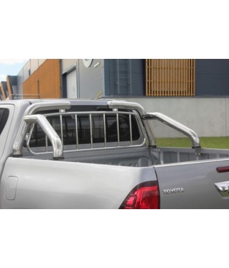 ROLL BAR ISUZU D-MAX 2021-AUJOURD'HUI INOX DOUBLE BARRES-GRILLE PROTECTION LUNETTE ARRIERE