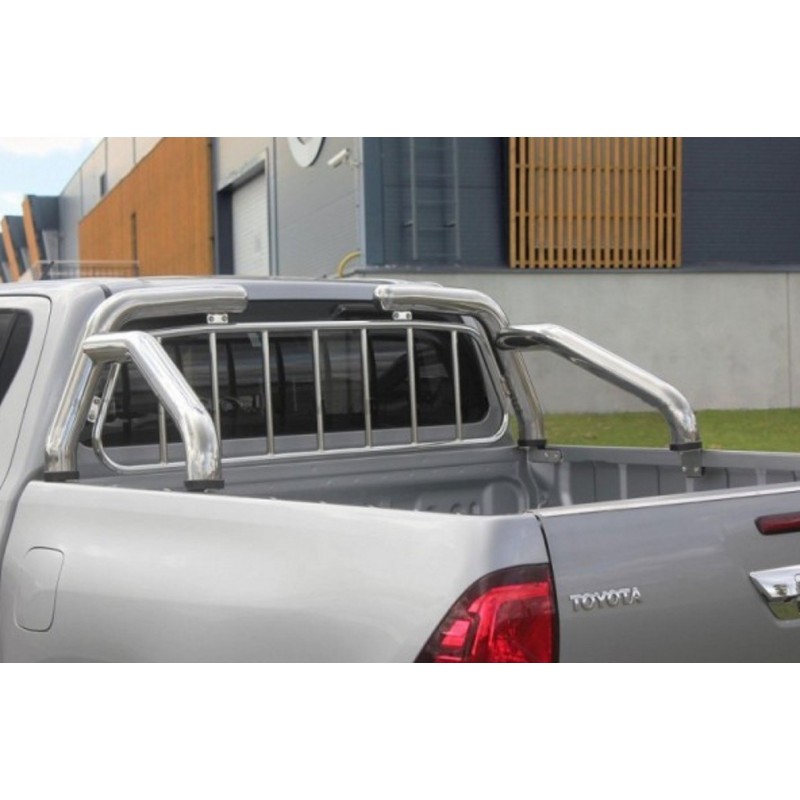 ROLL BAR ISUZU D-MAX 2021-AUJOURD'HUI INOX DOUBLE BARRES-GRILLE PROTECTION LUNETTE ARRIERE