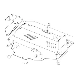 PROTEGE CARTER-RENAULT-MASTER-2019-AUJOURD'HUI-MOTEUR ACIER 3mm