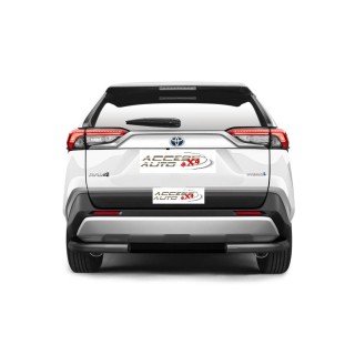 Protection ARRIERE TOYOTA RAV4 2019 AUJOURD'HUI INOX NOIR ANGLES 70mm - Access Auto 4x4