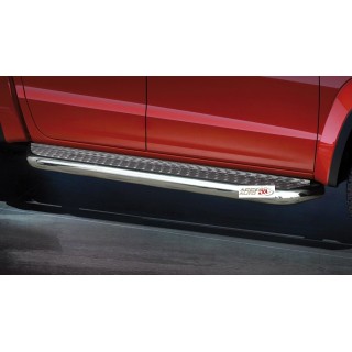 Marche pieds-VOLKSWAGEN-AMAROK-DOUBLE CABINE 2010-AUJOURD'HUI INOX  PLAT PR