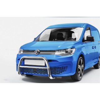 PARE BUFFLE-VOLKSWAGEN CADDY-2021-AUJOURD'HUI HOMOLOGUE  INOX - BARRE DE RENFORT