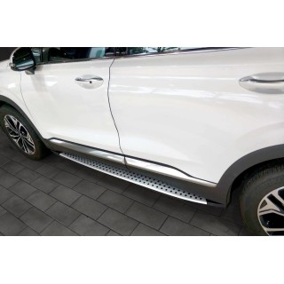 MARCHE PIEDS HYUNDAI SANTA FE 2018-AUJOURD'HUI Aluminium Plat DESIGN