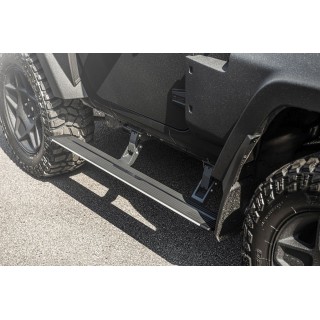 MARCHE PIEDS JEEP WRANGLER JL 2 PORTES 2018-AUJOURD'HUI Electrique Aluminium Plat DESIGN